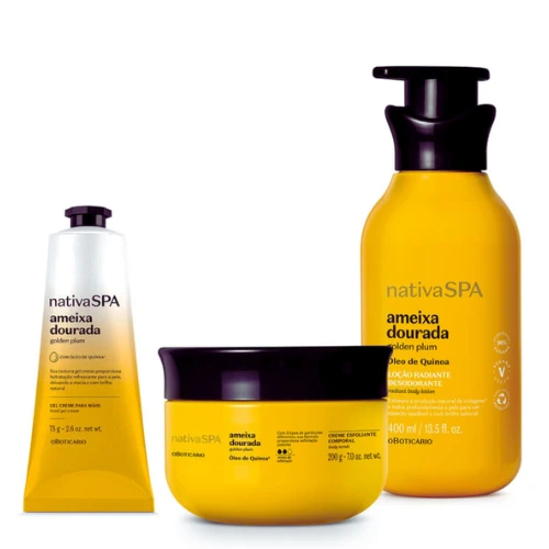 Kit Nativa SPA Ameixa Dourada o Boticário Trio (3 Produtos)