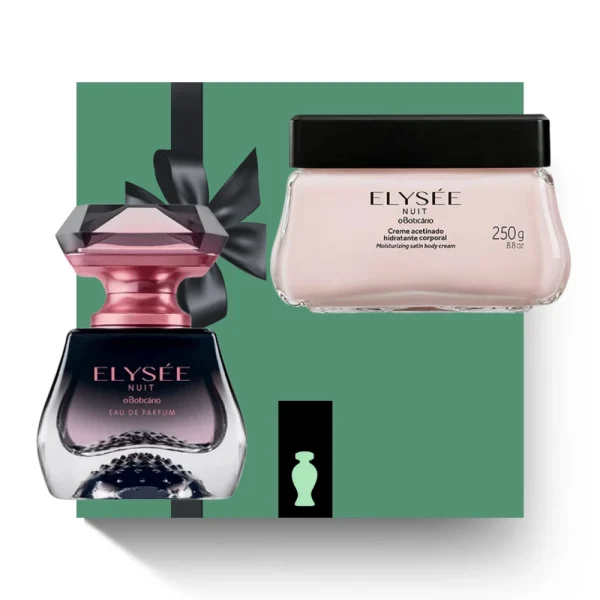 Kit Elysée Nuit O Boticário com perfume e creme hidratante – fragrância floral adocicada feminina e sofisticada