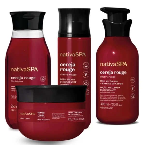 Kit Nativa SPA Cereja Rouge o Boticário (4 Produtos)